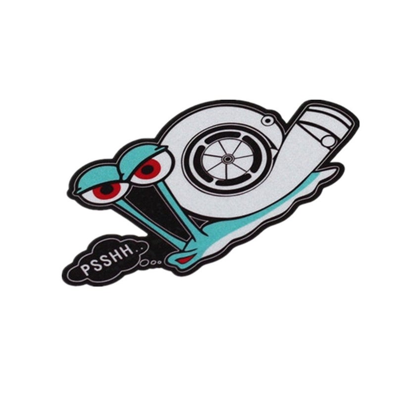 DXYMOO 1PCS Creative Car Stickers Decorate Waterproof Motocross PSSHH Cute Snails Safety Dive for Turbo 150x78mm - Image 1